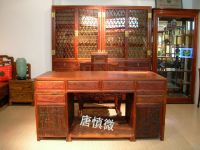 红酸枝花鸟字台和书柜
