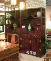 紫檀龙头多宝格书柜